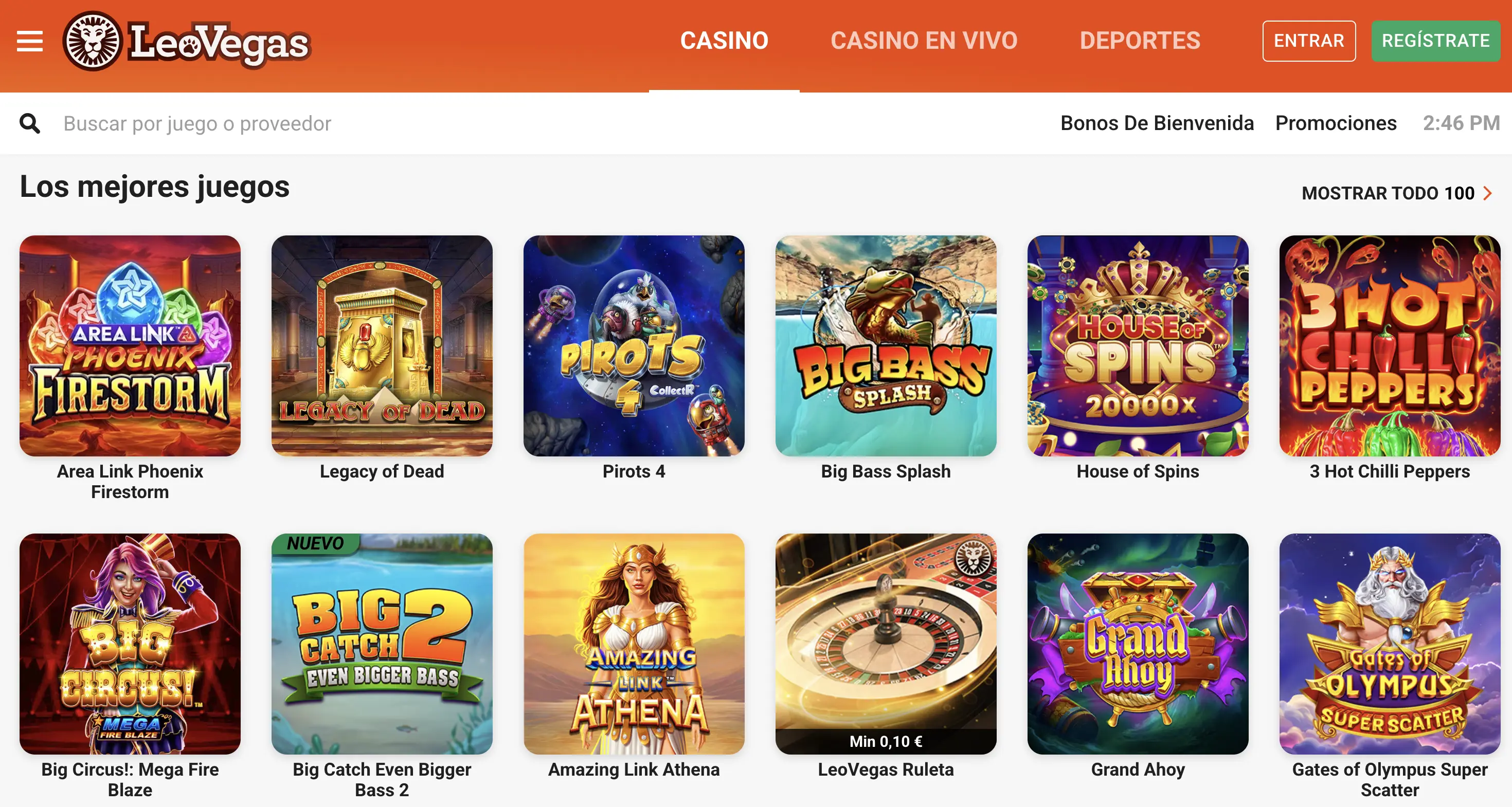LeoVegas Casino online España dinero real
