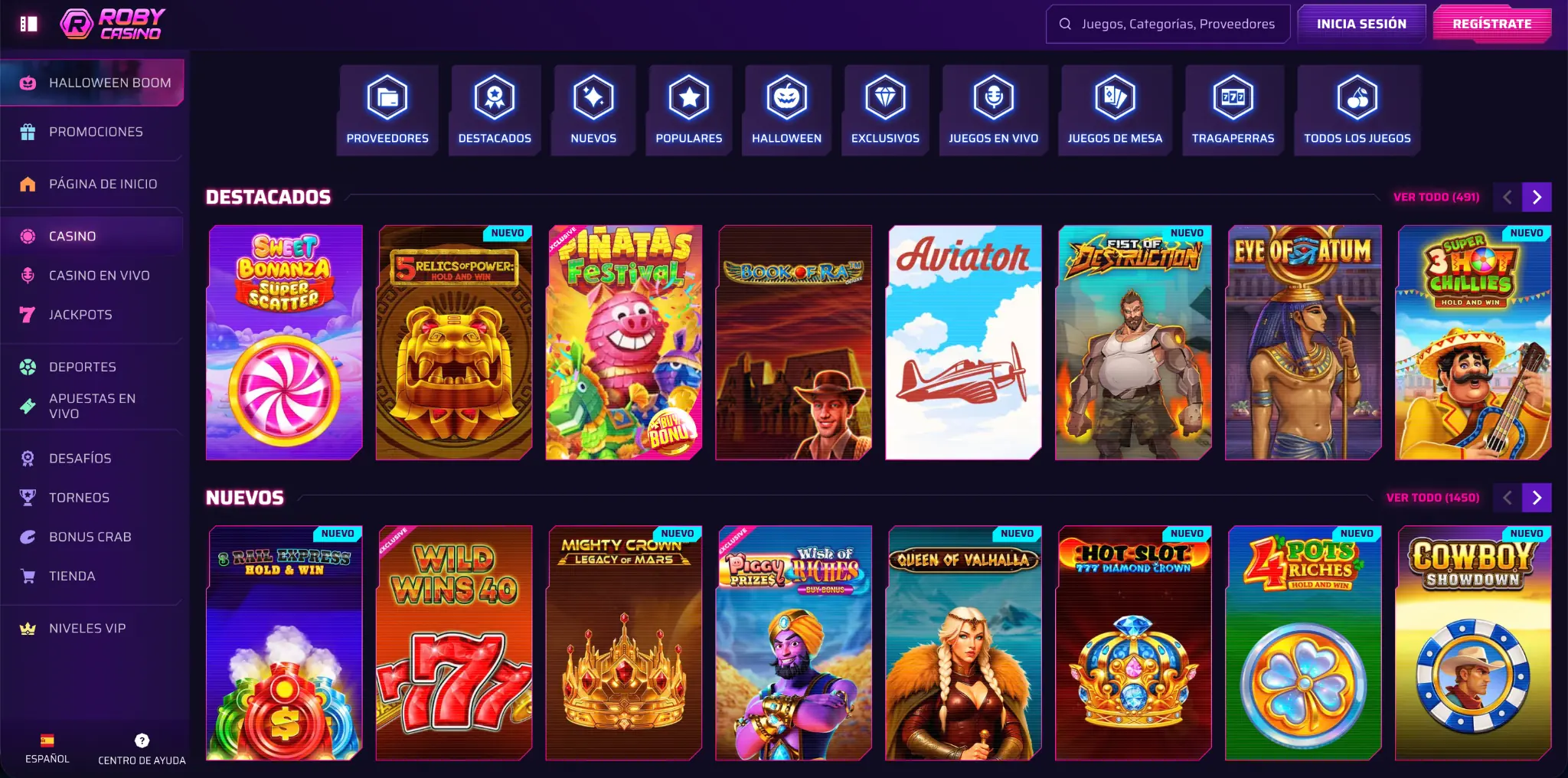 Juegos y proveedores en los nuevos casinos